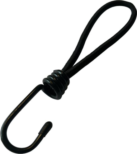 Spanelastiek met haak - 25 st - 18cm - Zwart - tent - boot - schaduwdoek