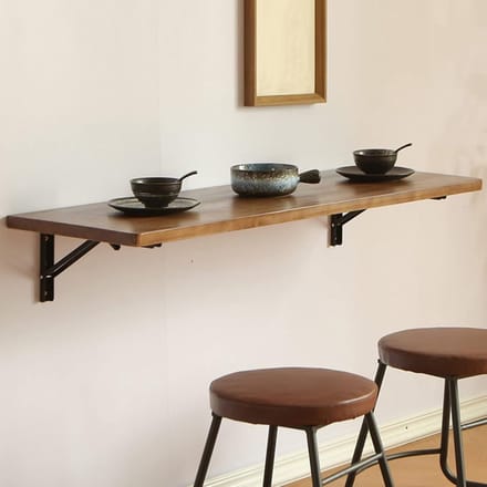 Opklapbare Wandtafel - Zwevend Bureau - Ruimtebesparend Werken - Omkeerbaar Ontwerp - 80x30CM - Grijs