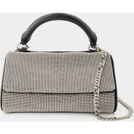 Crush Satchel Handtas - Kara - Messing - Wit