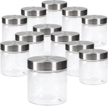 Set van 12 Bera voorraadpotten 0,8L