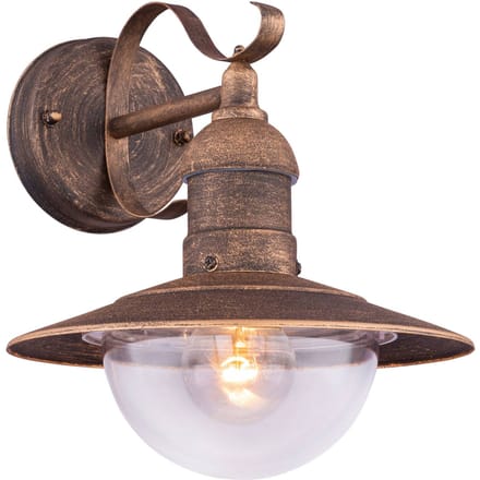 Globo Buitenwandlamp Linda met vintage-roest-optiek