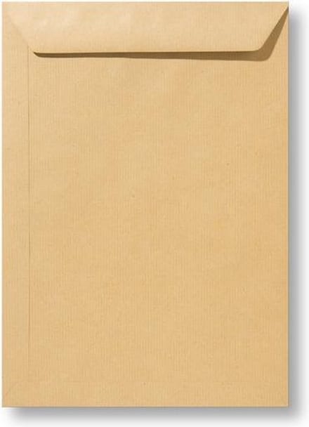 Envelop 22 x 31,2 Kraft bruin, 100 stuks