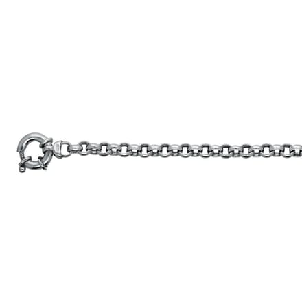 Glowschakelarmband - zilver gerodineerd - jasseron - 19 cm