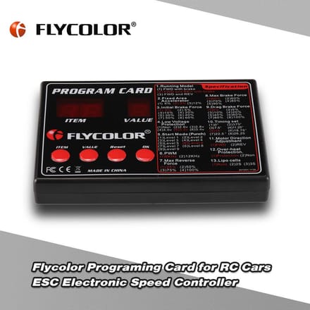 Flycolor 4 Knopen Programmeerkaart voor RC Auto's Elektronische Snelheidsregelaar