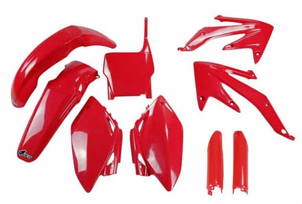 Ufo Honda Crf 450r 2007-2007 Hokit110f-070 Fork Protectors & Plastic Set Rood