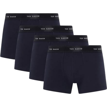 Ted Baker Effen boxershorts voor heren (Set van 4) (Marine)