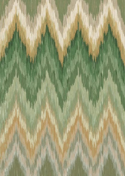Enjoy Life - Flame Stitched Wall Green