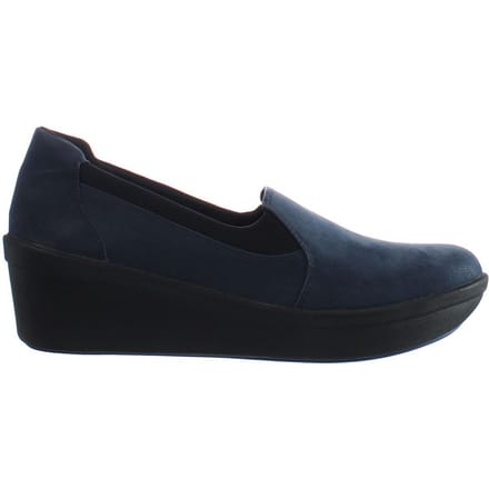 Clarks Step Rose Moon Dames Navy Wedges