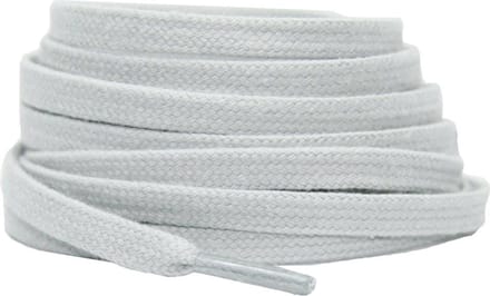 Platte katoenen veters 6mm Lichtgrijs 120cm - sneakers