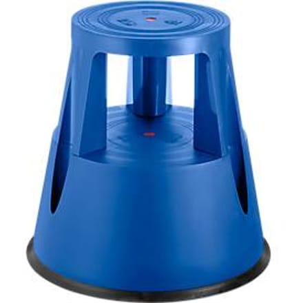 Verrijdbaar opstapje, 2 treden, PP, blauw