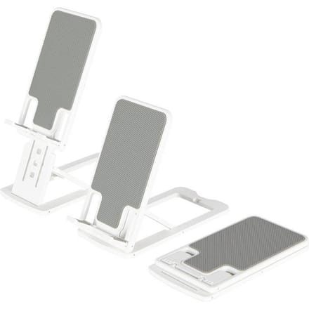 Opvouwbare Mobiele Telefoonhouder Tablet PC Smartphone Standaard Desktop Telefoonhouder Universeel Antislip wit