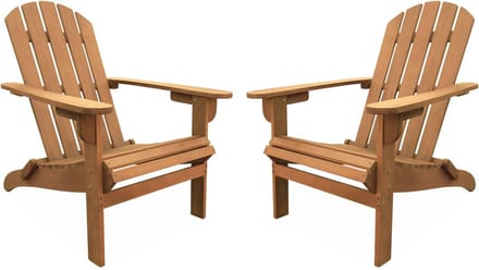 sweeek - Set van 2 eucalyptus houten tuinstoelen, adirondack salamanca, 89x73,5x94cm