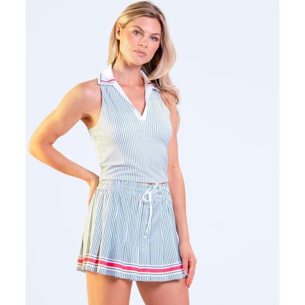 Lucky in Love Pinstripe Lanes Polo Dames