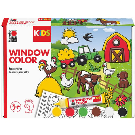 KiDS Window Color "Farm", 6 x 25 ml
