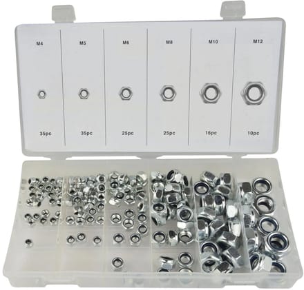 GEKO Nylon borgmoer assortiment - zelfborgend - metrische maten - 146 stuks