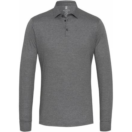 Desoto Polo Long Sleeve Piqué Optics Jersey Uni Grijs / male