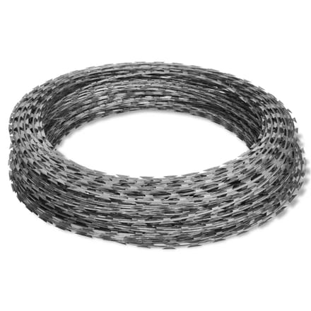 vidaXL - Scheermesprikkeldraad - 2 - st - 100 - m - gegalvaniseerd - staal