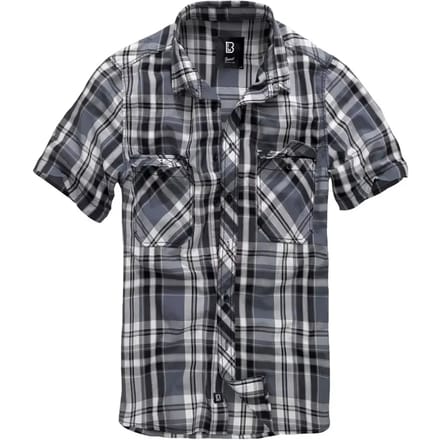 Brandit - Roadstar Overhemd - S - Zwart/Grijs