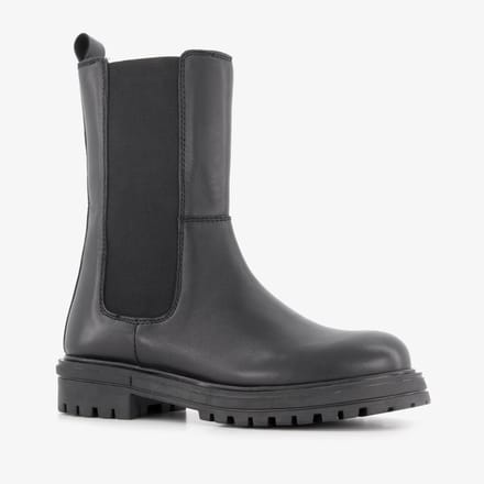 Groot leren meisjes Chelsea boots zwart - Maat 30 - Uitneembare zool