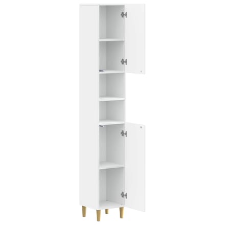 vidaXL - Badkamerkast - met - Open - Plank - DELFT - Wit - 30 - x - 31 - x - 190 - cm