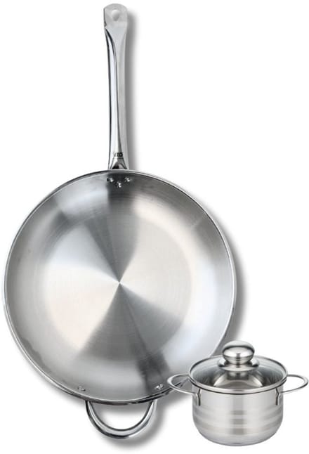 Set van 1 Koekenpan 32 cm en 1 braadpan 12 cm Elo Profi Brillant