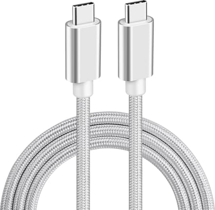 NÖRDIC USBC-N1062 USB-C naar USB-C kabel - USB3.2 Gen1 - PD60W - 5Gbps - 1m - Wit