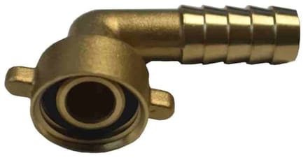 Messing Slangkoppeling 1/2" Hoek - 13 mm