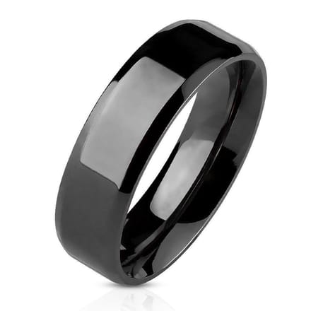 Ring Dames - Ringen Dames - Ringen Vrouwen - Ringen Mannen - Zwarte Ring - Heren Ring - Ring - Afgeronde Hoek - Bevelo