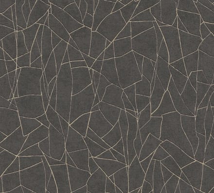 3D BEHANG | Grafisch - Zwart Metallic - A.S. Création French Affair