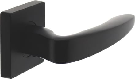 Intersteel Deurkruk Zeus op vierkant rozet mat zwart