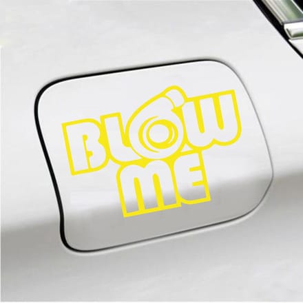 Bumpersticker - Blow Me - 10,1 X 14,8 - Geel