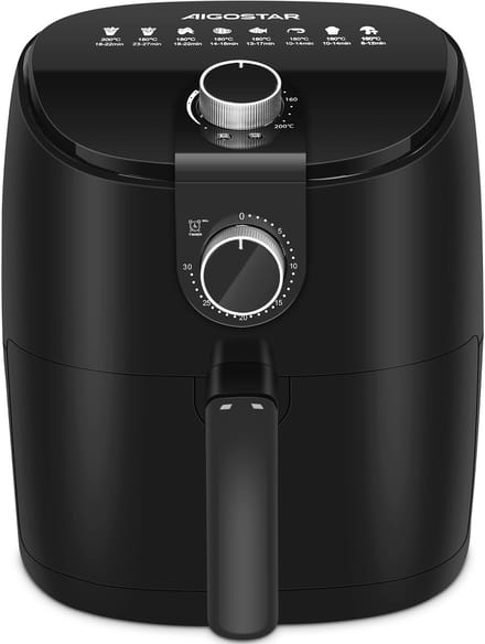 Aigostar Airfryer - Heteluchtfriteuse 4 liter - 1500W Zwart