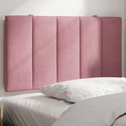 vidaXL - Hoofdbordkussen - "Hanko" - 90 - cm - fluweel - roze
