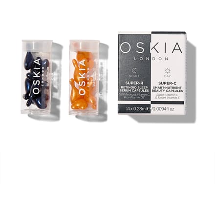 Oskia Super-C & Super-R Duo Nutrient & Retinoid Beauty Capsules