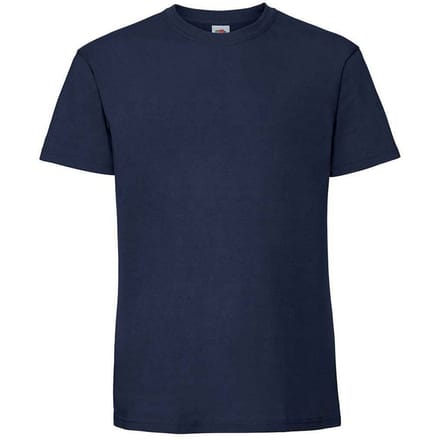 Fruit Of The Loom Heren Ringgesponnen Premium T-Shirt (Deep Navy)