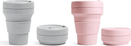 STOJO - Opvouwbare Beker - To Go - Cashmere & Carnation - 355ml - Herbruikbaar - Reusable Cup - Set van 2 Stuks