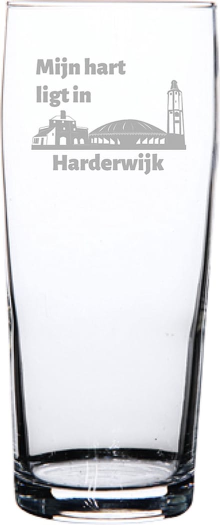 Gegraveerde bierfluitje 19cl Harderwijk
