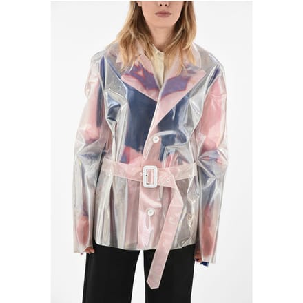 MM0 Enkelrijs trenchcoat in wit