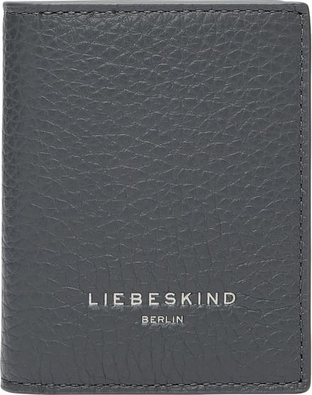 LIEBESKIND BERLIN Leren Kaarthoes Geri 2 Heavy Pebble Arcie Card Case Rooftop Grijs