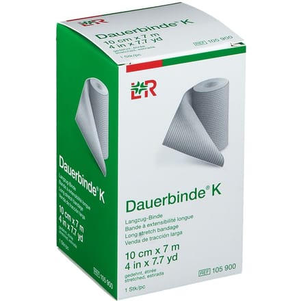 Dauerbinde K elastische zwachtel 7m x 10cm 1 Stuks