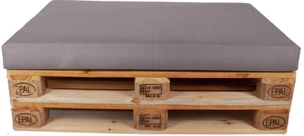 Tex Style Palletkussen Strak zit - 120 x 80 x 10 cm - Olefin - Uni Grijs 2631