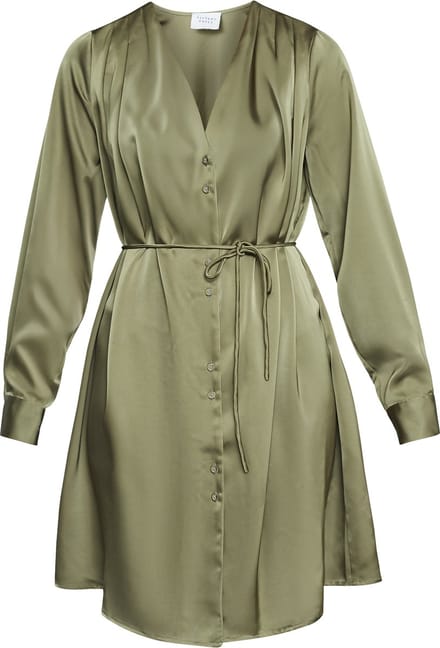 SISTERS POINT Esava-dr - Dames Jurk - Khaki - Maat M