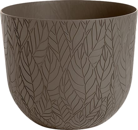Elezza Leaf Tondo Bloempot Ø39 x H32 cm - Taupe