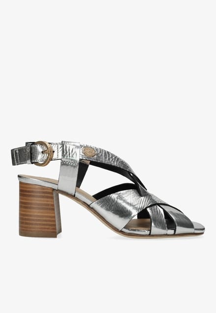 Fred De La Bretoniere - Giada Cross Sandaal Mirror Zilver - Maat 39