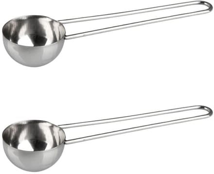 Set van 2 RVS koffielepels ca. 8gr Fackelmann Ontbijt