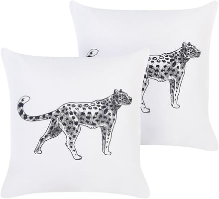 MARULA - Sierkussen set van 2 - Wit - 45 x 45 cm - Katoen