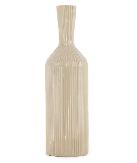 Aardewerk vaas conic M beige