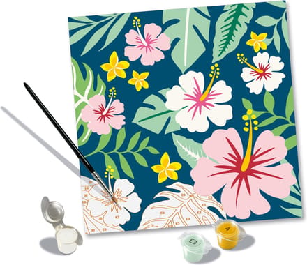 Ravensburger CreArt Exotic Flowers - Schilderen op nummer voor volwassenen