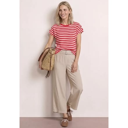 7/8 Wide Legs broek met riem