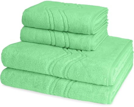 Ross Dames en Heren 2 X handdoek 2 X douchedoek - per set Cashmere feeling